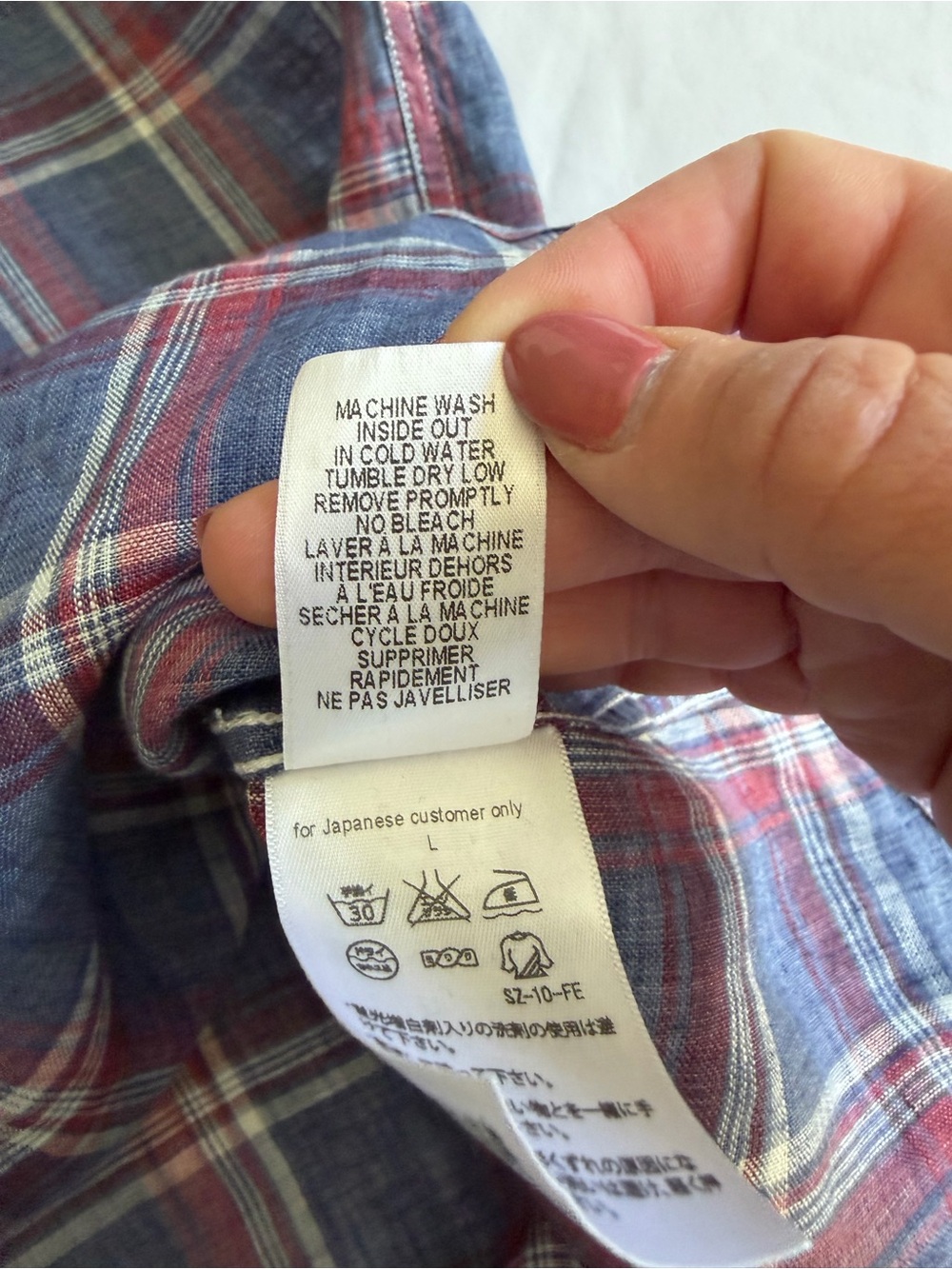 Frank & Eileen "Mary" 100% Linen Red White Blue Plaid‎ Button Front Shirt Dress - Picture 14 of 16
